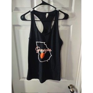 Ideal T By Next Level Tank Top Size M Black Georgia Peach